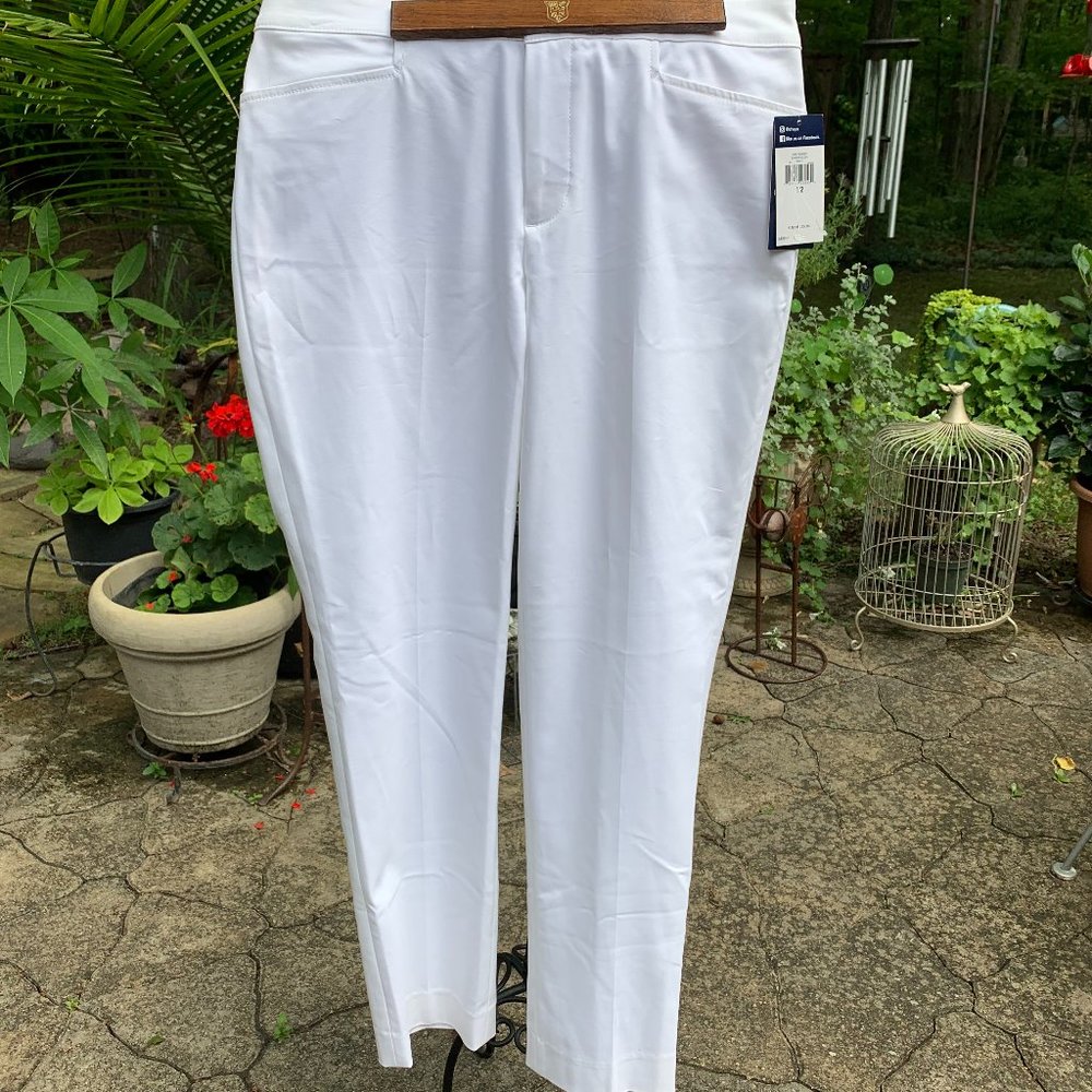 Chaps White 4-Pocket Slimming Fit Pants - Size 12 - NWT